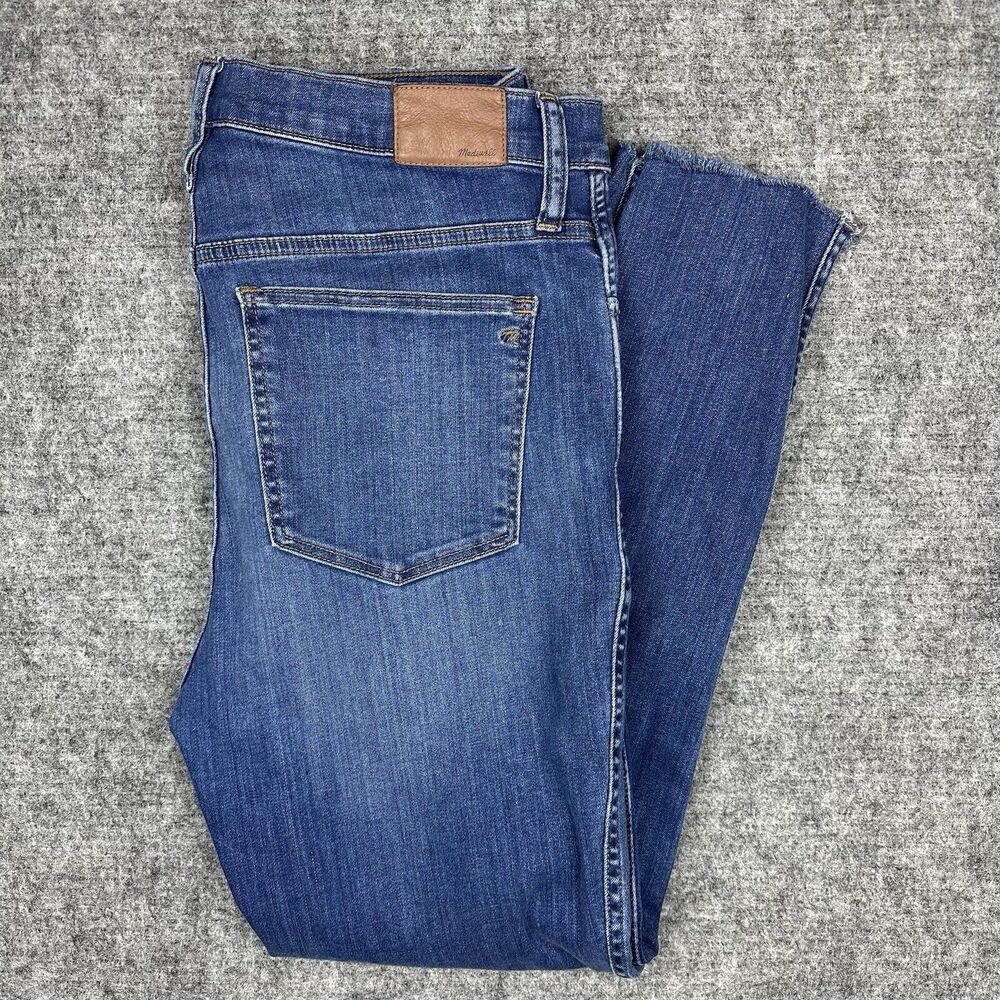 Madewell Jeans Women 32 Blue Skinny 10 inch High-Rise Tapered Stretch Brinville